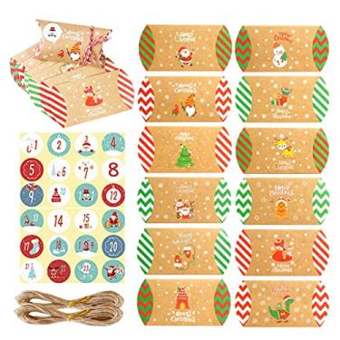 Imagem de Caixas de presente rústicas para lembrancinhas de Natal, chá infantil, artigos de festa de aniversário