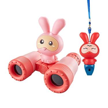 Imagem de Generic leve binóculos telescópio infantil de aprendizagem educacional ajustável pa livre observação de pássos, Vermelho