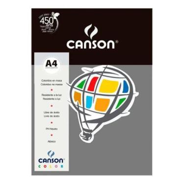Imagem de Papel Canson A4 10 Folhas Cor Cinza Escuro - Canson