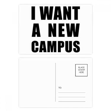 Imagem de Cartão postal I Want A New Campus aniversário correspondendo cartão de agradecimento