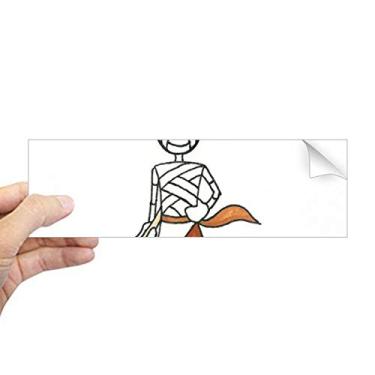 Imagem de DIYthinker Egypt Mummy Horus chapéu de cachorro adesivo retangular para-choque notebook decalque de janela