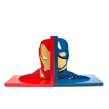 Imagem de Aparador de Livros Guerra Civil Homem De Ferro e Capitão América Vingadores Marvel