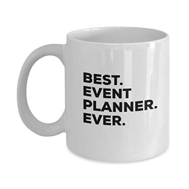 Imagem de Presente de planejador de eventos – Caneca de melhor planejador de eventos – Caneca de café – Chá chocolate quente, vinho cacau – Presentes para planejamento – Divertido ou embalado em saco de presente