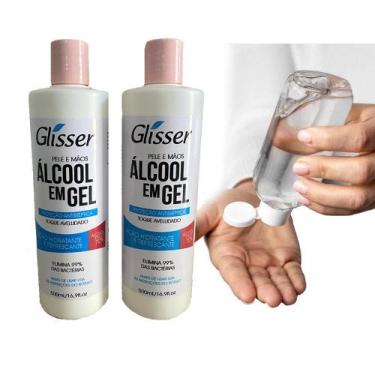 Imagem de Kit 2Un Alcool Em Gel 70% Higienizador C/ Aloe Vera 500ml - Glisser