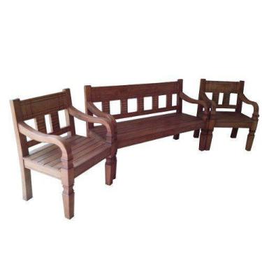 Imagem de Jogo De Bancos Rústico Ellegance Em Madeira De Demolição - Cód 1338 - 