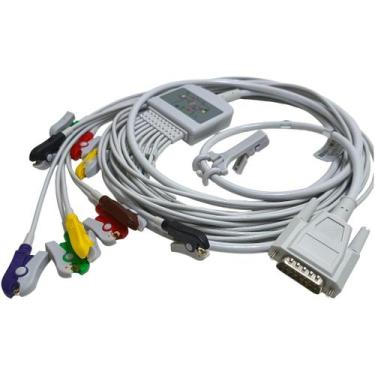 Imagem de Cabo Ecg 10 Vias Garra Maple Edan Se1 Se3 15 Pinos  - Maple Hospitalar