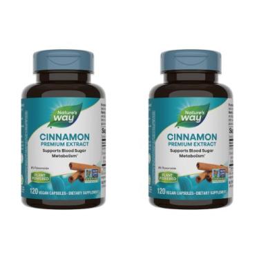 Imagem de Suplemento Nature's Way Cinnamon 120 cápsulas veganas x2