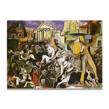 Imagem de Murais The Abduction Of Sabines Diego Rivera – Arte do Realismo Socialista Mexicano, Muralista do Século 414, Coleção Clássica do Museu de Nova York para Decoração de Casa 50 x 70 cm