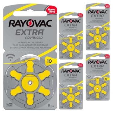 Imagem de Baterias Auditivas A10 Rayov (Tamanho 10 / PR70) - Kit Econômico com 5 Cartelas (30 Pilhas Total) - Qualidade Premium e Longa Duração - Sem Mercúrio