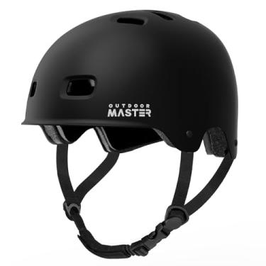 Imagem de OutdoorMaster Capacete de ciclismo para skate - Beetles confortável, capacete de bicicleta para adultos, jovens - dois forros removíveis, ventilação, multiesportivo, scooter, patins, patinação