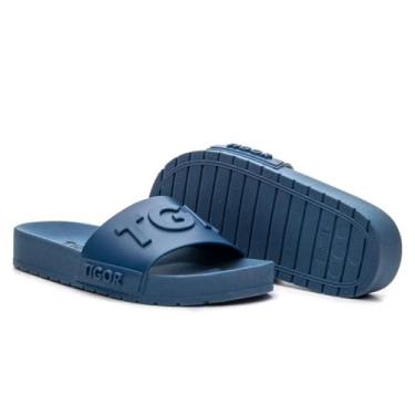 Imagem de Chinelo Slide Infantil Masculino Tigor T. Tigre Menino Macio Leve Azul (Azul, BR, Criança de 4 a 8 anos, Faixa Numérico, 27, 28)