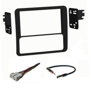 Imagem de Kit de painel estéreo para carro, conjunto de adaptador de antena e chicote de fios para instalar rádio de reposição de tamanho duplo para GMC Jimmy Sonoma Chevrolet S10 Blazer 1998-2001