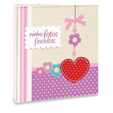 Imagem de Álbum de fotos Ical, encadernação tradicional, para 80 fotos 13x18cm - envelope plástico transparente - linha Infantil - modelo minhas fotos favoritas - 241