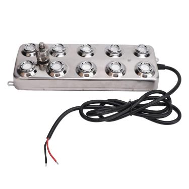 Imagem de YUKOFE Máquina de névoa ultrassônica com 10 cabeças, umidificador de neblina para lago, placa atomizadora, aço inoxidável, design paisagístico interno e externo