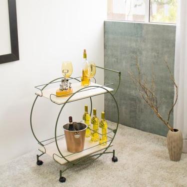 Imagem de Carrinho de Bebidas Decorativo Vintage - Metaltru