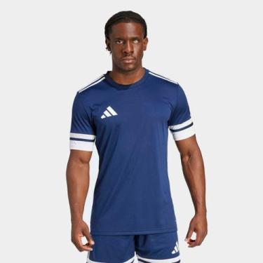 Imagem de Camiseta Adidas Squadra 25 Masculina, Azul, Branco, G