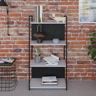 Imagem de Estante com 4 Prateleiras 118x60x33cm com Fundo Yon - Metalig