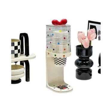 Imagem de Dispensador De Copos De Papel Tipo Puxar Com Suporte Para Copos Descar