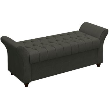 Imagem de Recamier Calçadeira Bau 160 Cm Pes Mdf Ogeo Linho Sl 74 Peer