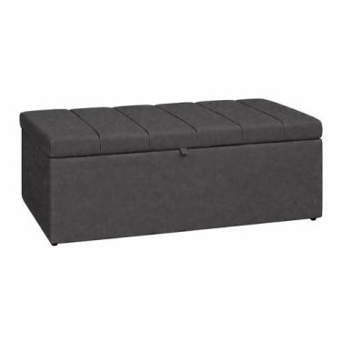 Imagem de Recamier Calçadeira Baú Carla Para Quarto Cama Queen 160 cm Suede Graf