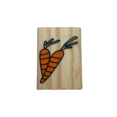 Imagem de Carimbo de Páscoa Duas Cenouras M - RI-213P - 4,5cm - 1 unidade - Rizz