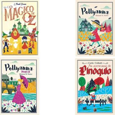 Imagem de Kit Juvenil Com 4 Livros: Pollyanna + Pollyanna Moça + Mágico De Oz +