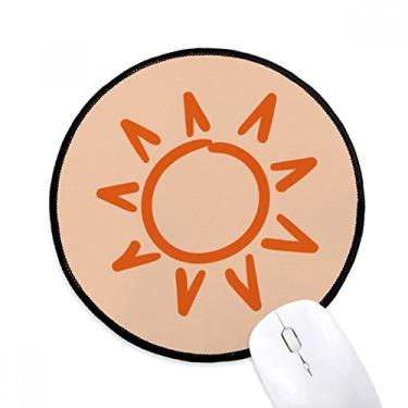Imagem de Sunshine Sun – Mouse pad laranja com pintura à mão para escritório