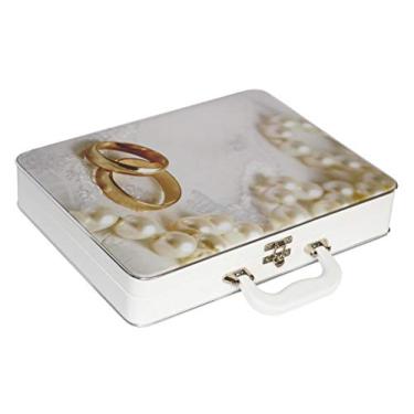 Imagem de Álbum Caixa Maleta Casamento Pérolas Para 60 Fotos 20x30