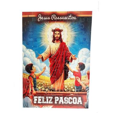 Imagem de Kit Produtos Revenda Páscoa Quebra-Cabeças Jesus