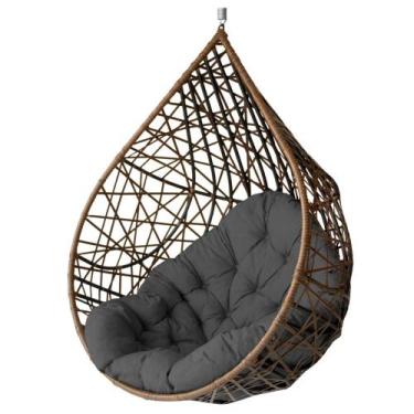 Imagem de Cadeira Balanço Ninho Suspenso Gota Tramado com Almofada Impermeável -