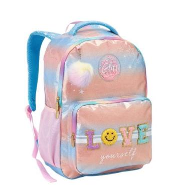 Imagem de Mochila Escolar Juvenil Patches Feminina - Seanite