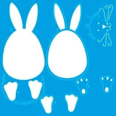 Imagem de Stencil Pintura Coelho Forma De Ovo Stxx-137 20x20cm Litoarte