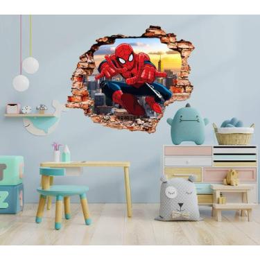 Imagem de Adesivo de Parede Buraco Falso Homem Aranha Mod07 - Lojinha da Luc Ade