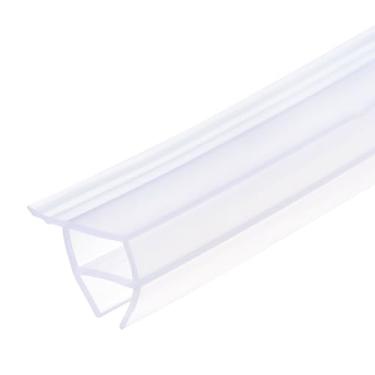 Imagem de METALLIXITY Tira de vedação tipo canto (250 cm de comprimento, para vidro de 1,27 cm) 1 peça, vedação inferior de porta de chuveiro sem moldura de silicone - para porta de reparo de móveis,