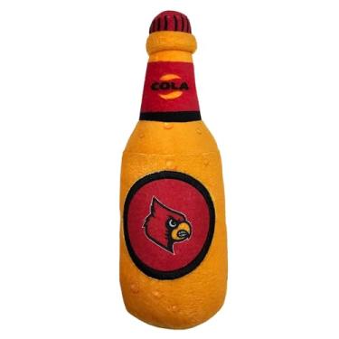 Imagem de Garrafa de cerveja NCAA Louisville Cardinals Brinquedo de pelúcia para cães e gatos - Brinquedo de pelúcia mais fofo para cães e gatos com um belo nome/logotipo do time de futebol/basquete