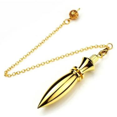 Imagem de Pêndulo Egípcio Técnico De Metal Para Radiestesia Reiki Mesa Radionica