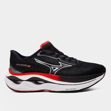 Imagem de Tênis Mizuno Wave Creation 26 Masculino, Preto, Vermelho, 41