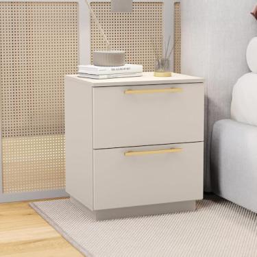 Imagem de Mesa de Cabeceira Cindy 2 Gavetas com Corrediças Telescópicas Fendi G98 - Gran Belo