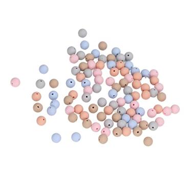 Imagem de 9mm contas de silicone diy redondas múltiplas cores macio brilhante seguro contas soltas para colares pulseiras brinquedos do bebê 100 pçs (Tipo B)