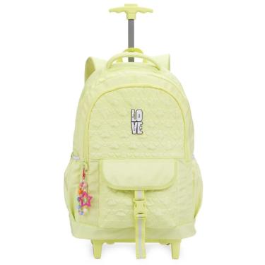 Imagem de Mochila Rodas Feminina Juvenil Chaveiro Matelassê-Feminino