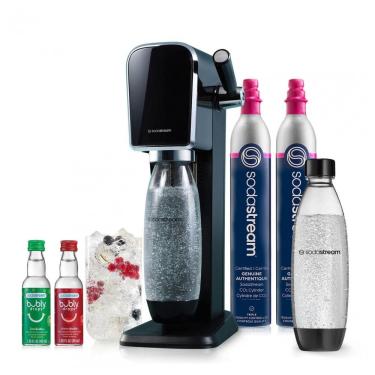 Imagem de Máquina Para Gaseificar Água com CO2, Garrafas DWS e Sabores Bubly Drops, SodaStream, Preta