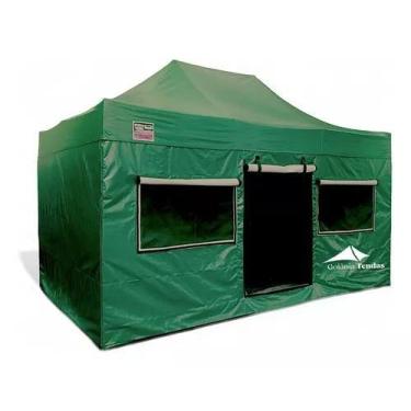 Imagem de Tenda Sanfonada Camping 4,5x3 Metros Nylon - Goiânia Tendas, Verde mus