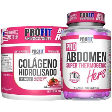 Imagem de TERMOGÊNICO PRO ABDOMEN HERS 60 CÁPSULAS l COLÁGENO HIDROLISADO 300G l PROFIT-Unissex