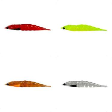 Imagem de Kit 4un matadeira isca artificial camarão robaleiro 6,8cm