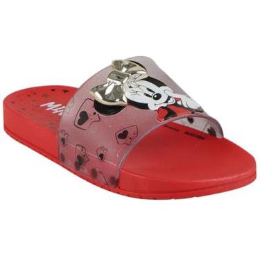 Imagem de Chinelo Grendene Slide Minnie Infantil Feminino 22316 - Vermelho