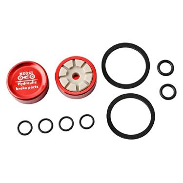 Imagem de Vaveren Conjunto de pinça de freio hidráulico de pistão de substituição para mountain bike XT, vermelho