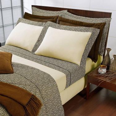 Imagem de Edredom Queen 280x260cm Malha 100% Algodão Safari Bernadete Casa Onça