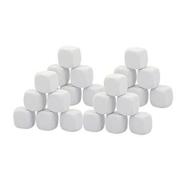Imagem de Qidiwin branco EVA espuma dados para crianças Graffiti, blocos de construção, pintura criativa, 24PCS