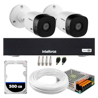 Imagem de Kit 2 Câmeras Intelbras Vhl1220b Full Hd 1080p Visão Noturna 20m Proteção Ip66 + Dvr Gravador Mhdx 1004-c 4 Canais + Hd 500gb