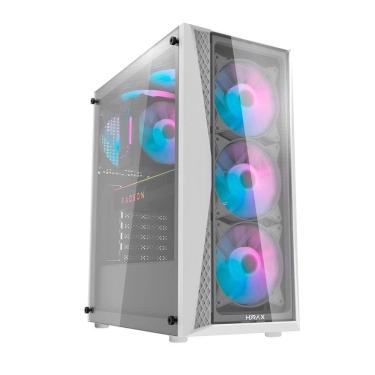 Imagem de Gabinete Gamer Motospeed Hyrax Hgb600w Branco Rgb Vidro 